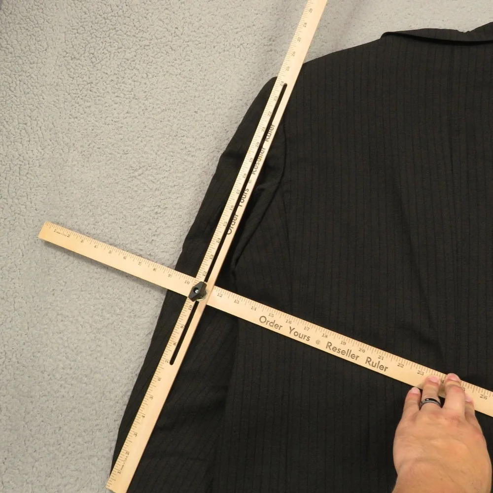 Lubiam Blazer 44R Wool Polyamide Black 3/2 Roll Pinstripe Jacket LBM 1911 Italy